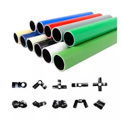 white black beige Ivory color pe coated lean pipe round tubes