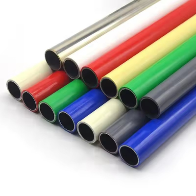 white black beige Ivory color pe coated lean pipe round tubes