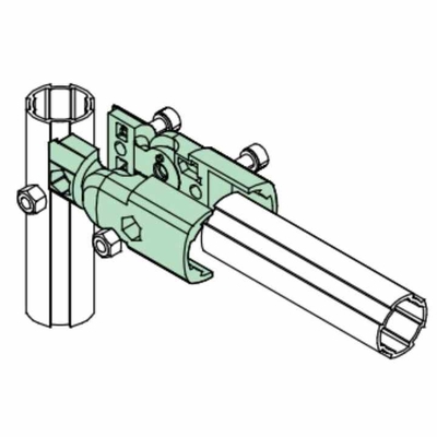 DYJ28-B07 Third Generation Aluminum Lean Pipe Assembly Line Accessories Warehouse 180 Degree Joint Outer Type