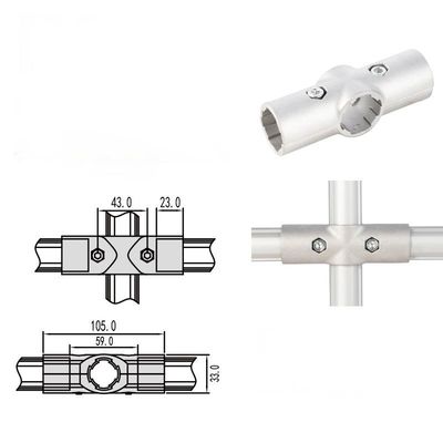 Hight Quality Aluminum Tube Connectors Joint For Lean Rack Pipe Fittings System