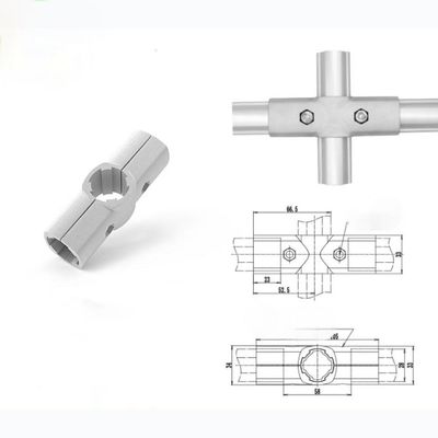 Hight Quality Aluminum Tube Connectors Joint For Lean Rack Pipe Fittings System