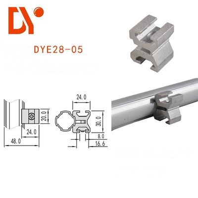 Third Generation Aluminum Lean Tube Joint Elastic Connector for Frame Board Fixing / Fittings Installation