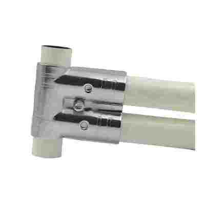 HJ-14 Хромированное покрытие круглые металлические трубные соединения / соединители / трубные соединители 3 пути для сборочной линии системы Lean Pipe